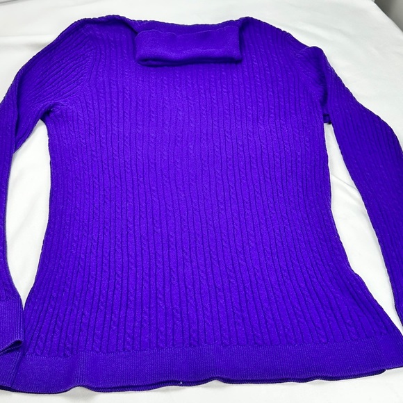 Talbots Vibrant Purple Knit Sweater - Picture 10 of 12